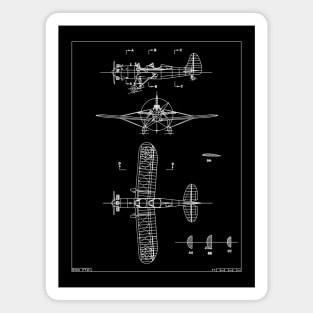 Ryan PT-21 American WW2 Military Pilot Trainer Aircraft Blueprint Gift Magnet